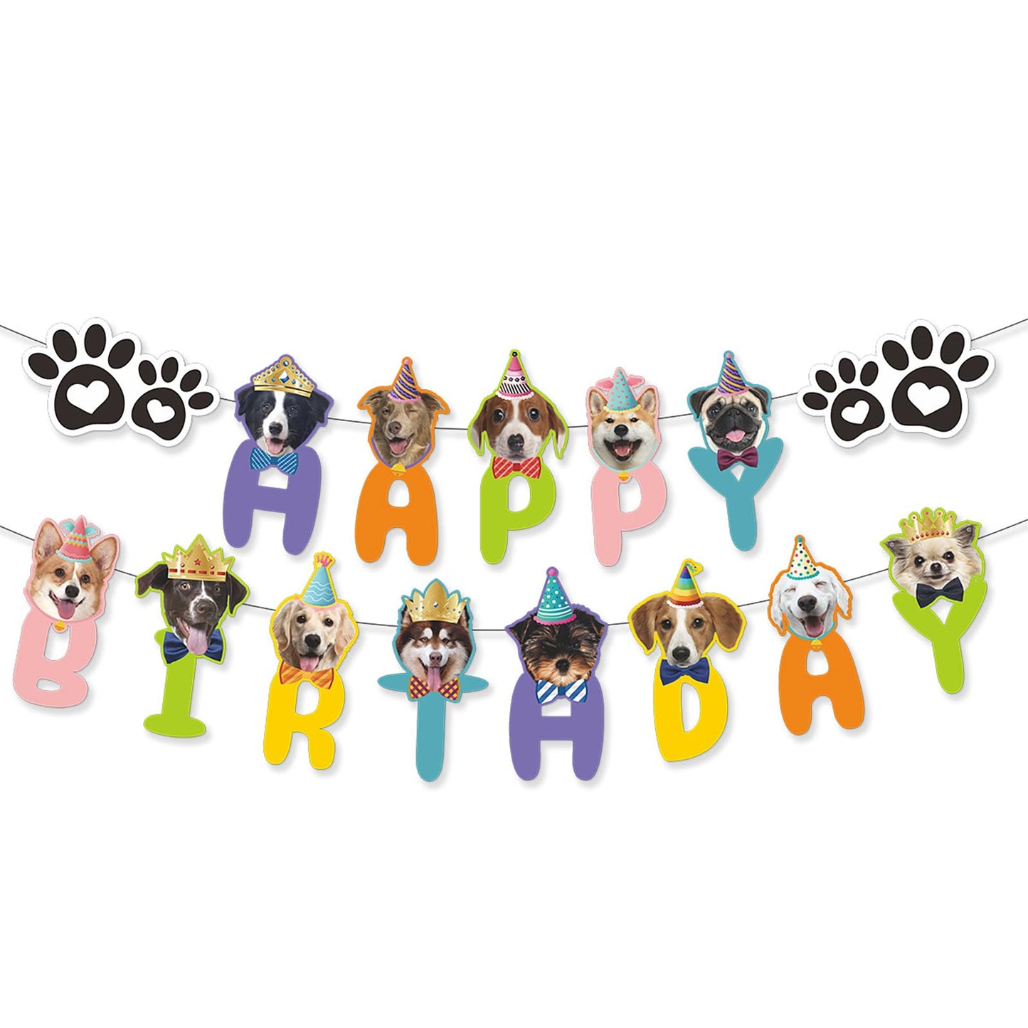 Dog Birthday Cartoon Paper Banner Party Decoration