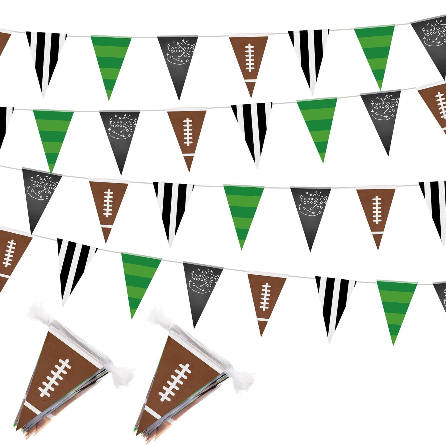 Football Pennant Banner Garland – 4 Piece, 131 Feet