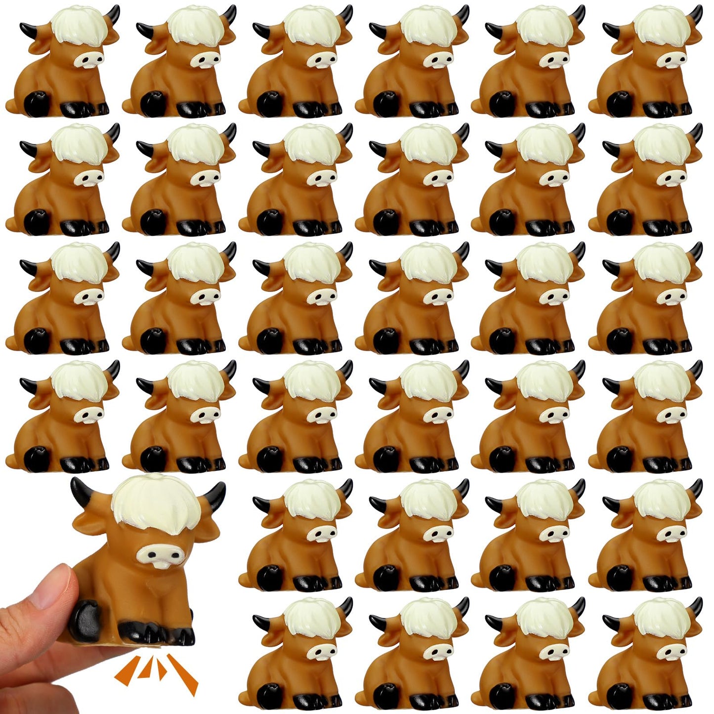 Highland Cow Rubber Duck Bath Toy - 30 ct