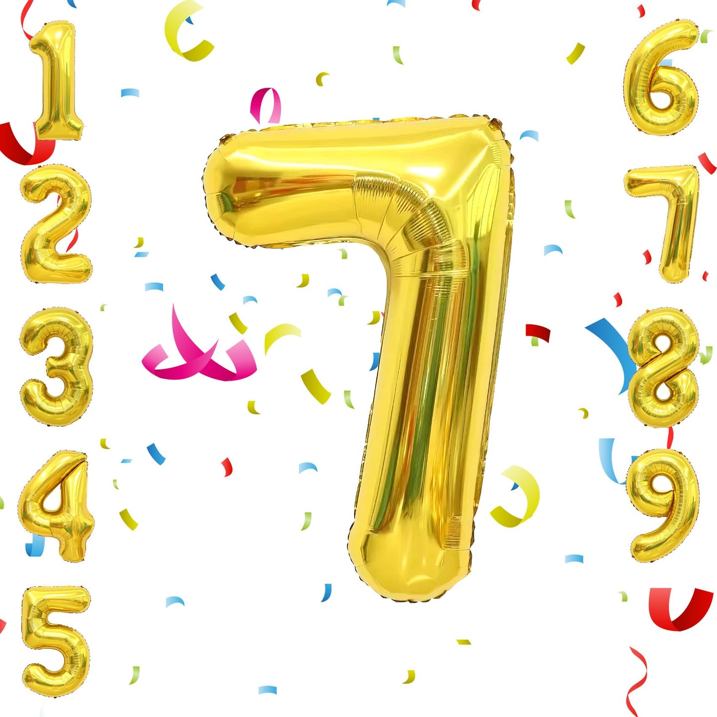 Giant Gold Number 7 Balloon – 40 Inch