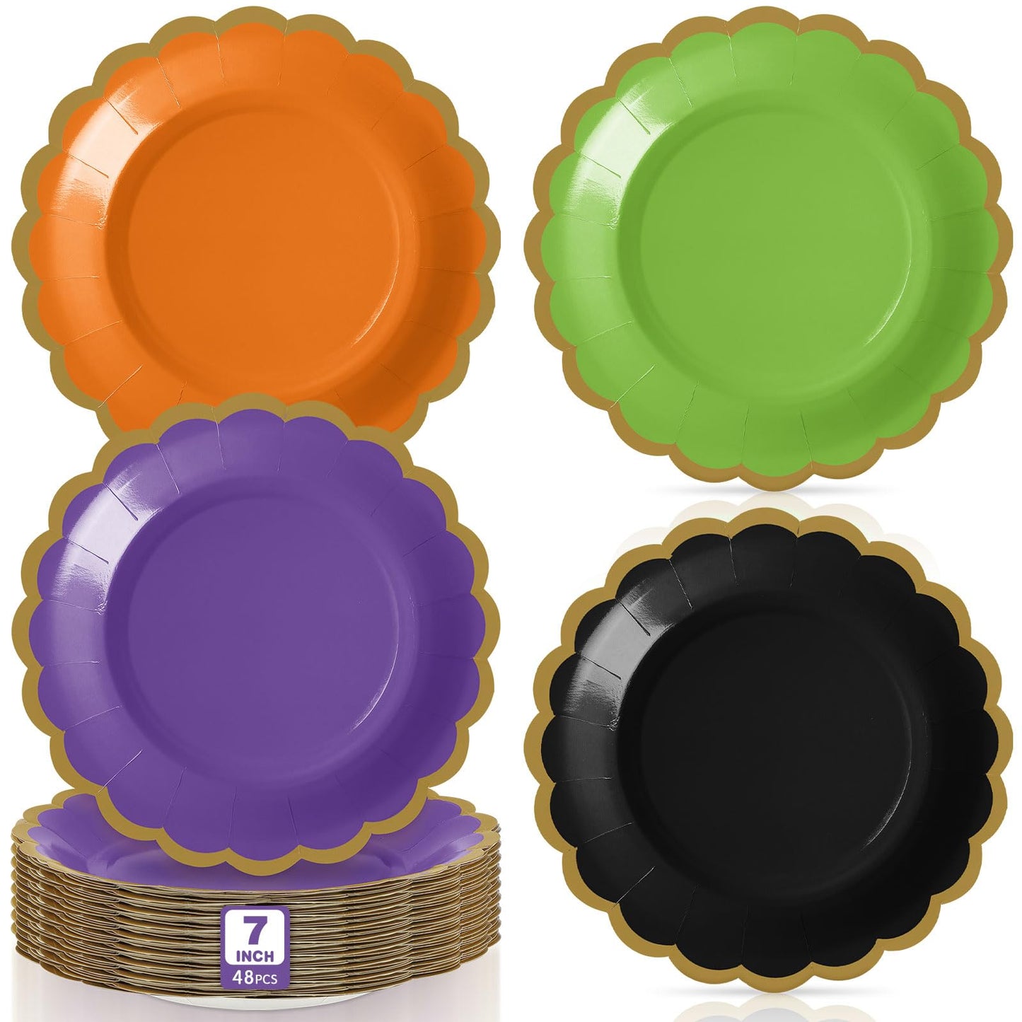 Halloween Scalloped Dessert Plates