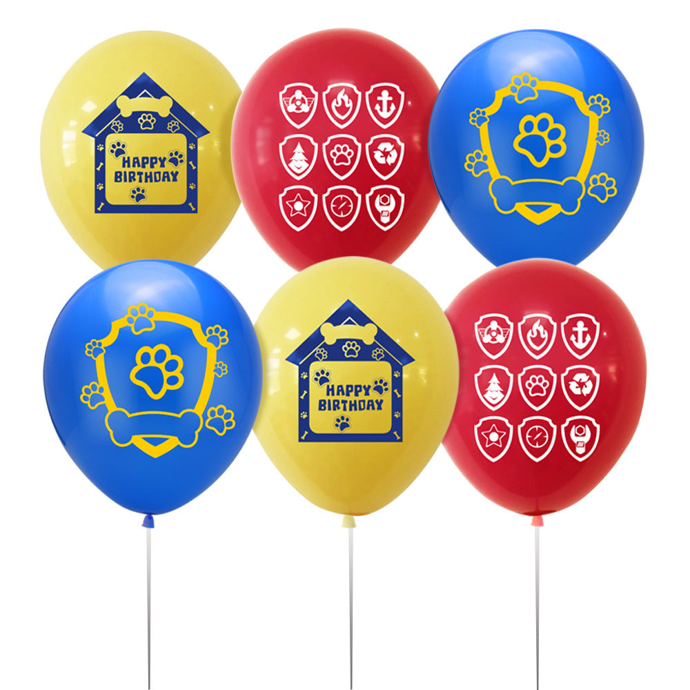 Blue Dog Character Theme Party Latex Balloons 12 Inch – 10 Pack
