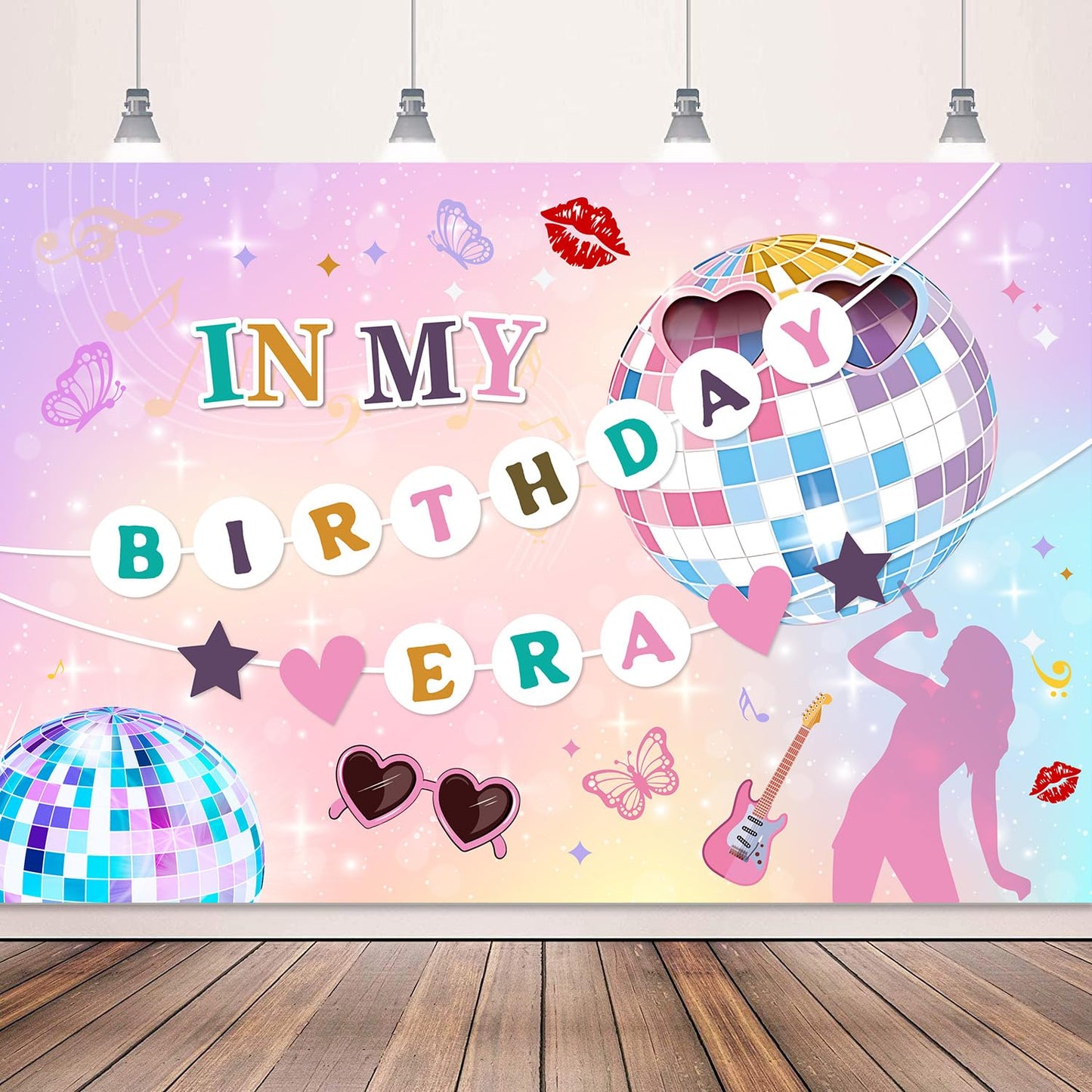 In My Birthday Era Singer-Themed Party Backdrop Banner – 5 x 3 Ft