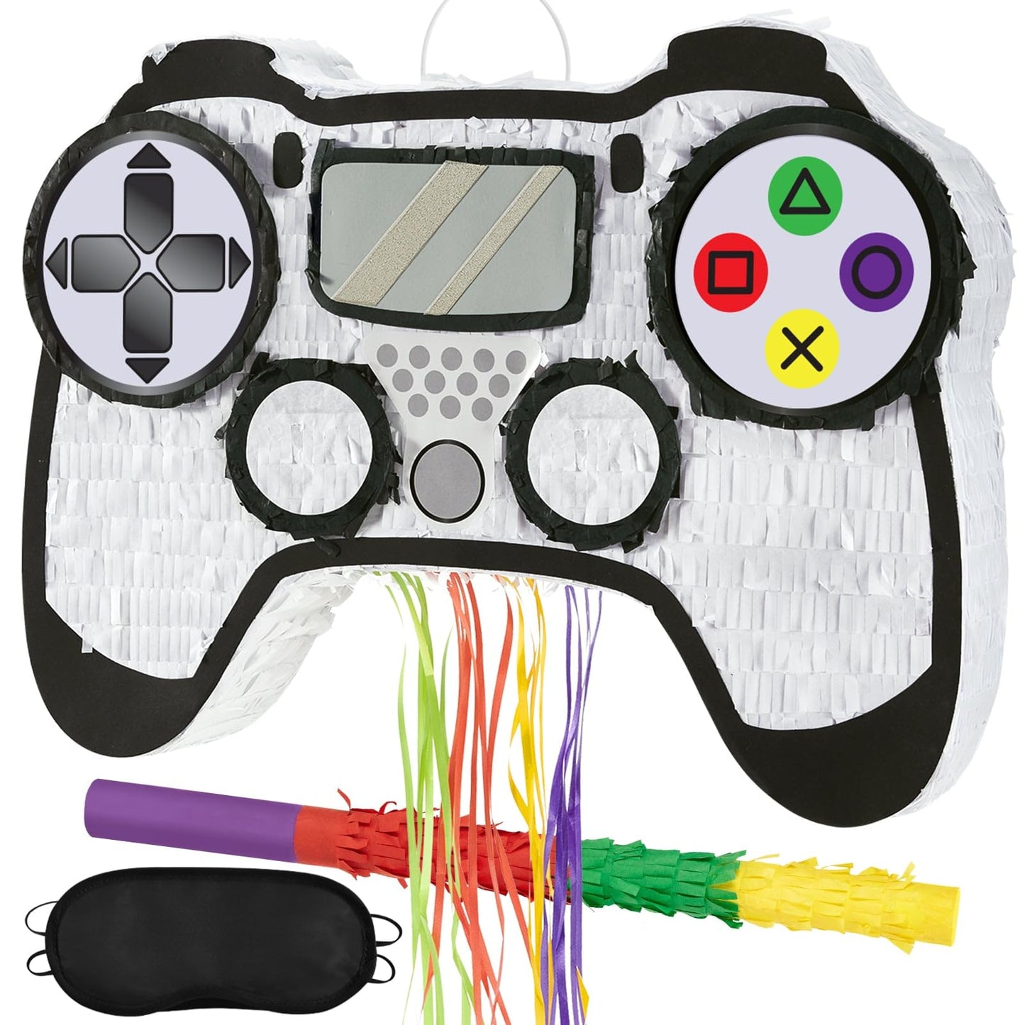 Video Game Controller Piñata with Blindfold & Bat