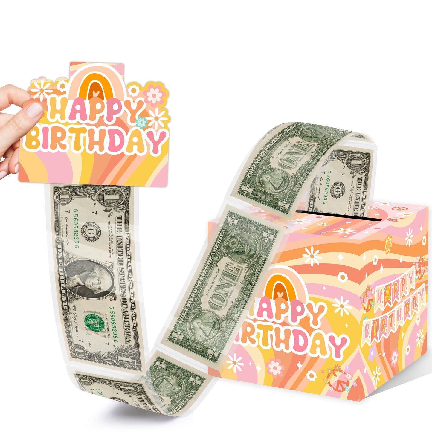 Groovy Birthday Party Gift Hippie Happy Birthday Money Gift Box Groovy Party Favors Groovy Money Gift Boxes for Cash Groovy Party Decorations Groovy Theme Birthday Gifts for Boys Girls