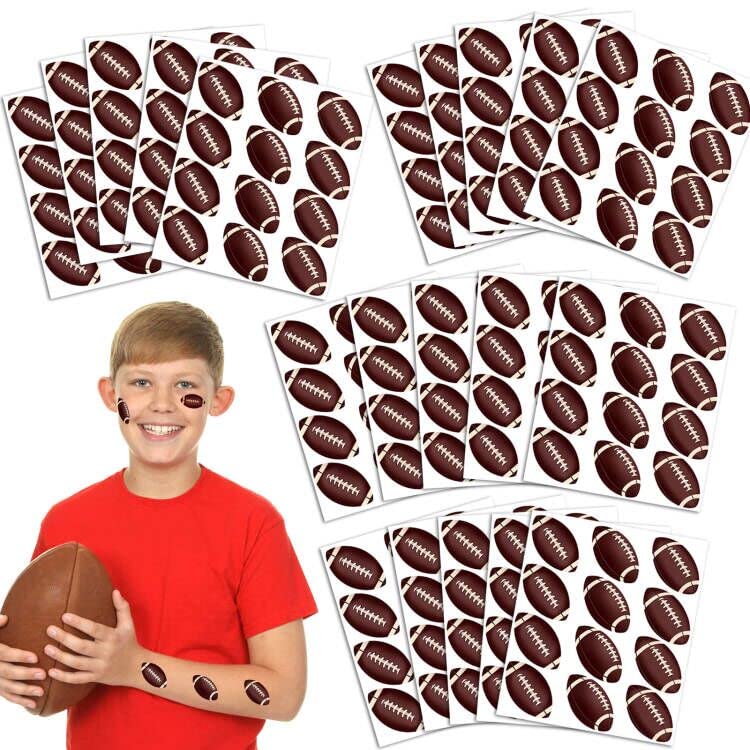 Football Temporary Tattoos Party Favours – 20 Sheets, 240 Pieces