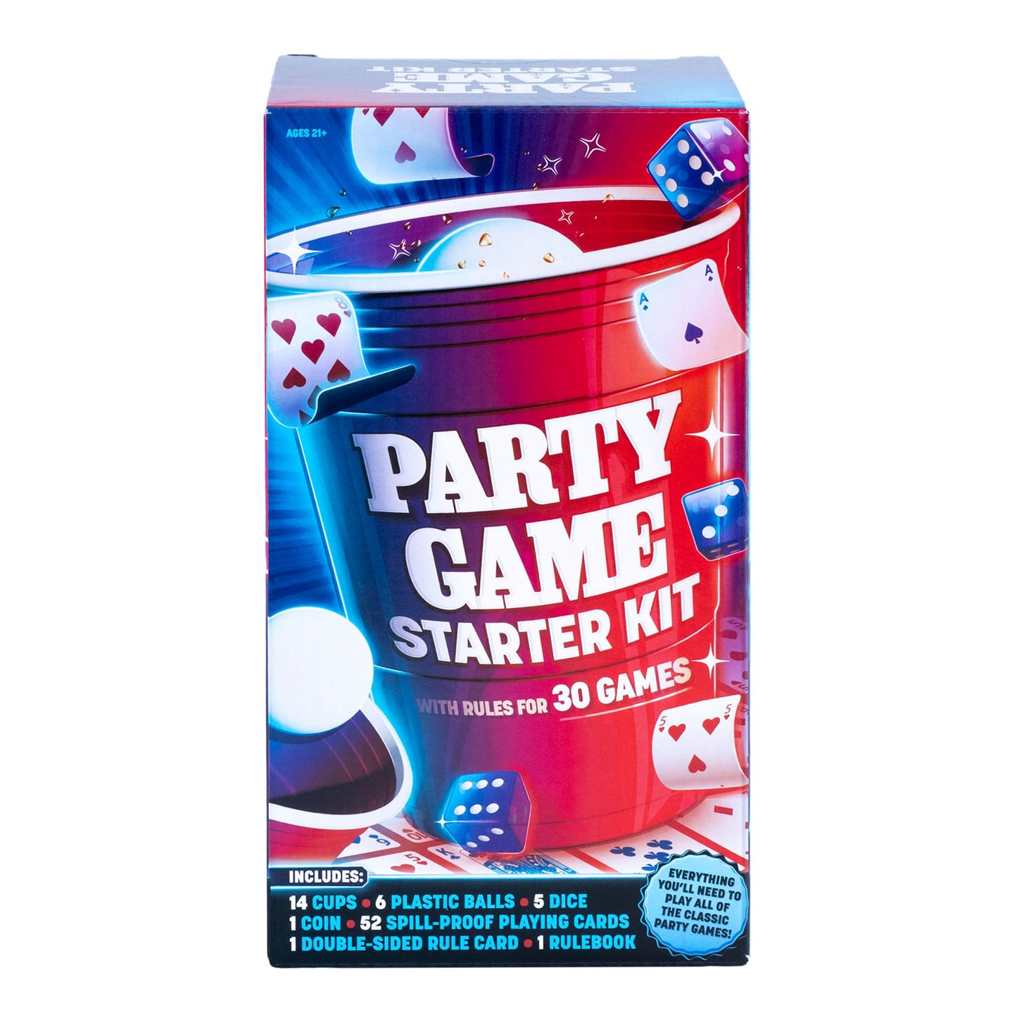 Party Drinking Game Starter Kit – 30 Games Included, Ages 21+