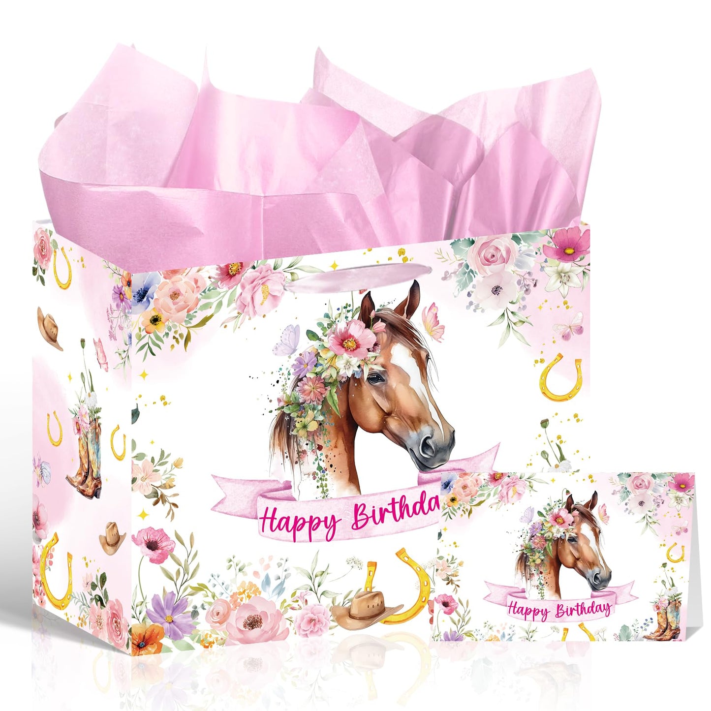 Horse Gift Bag Girls Birthday Party Set