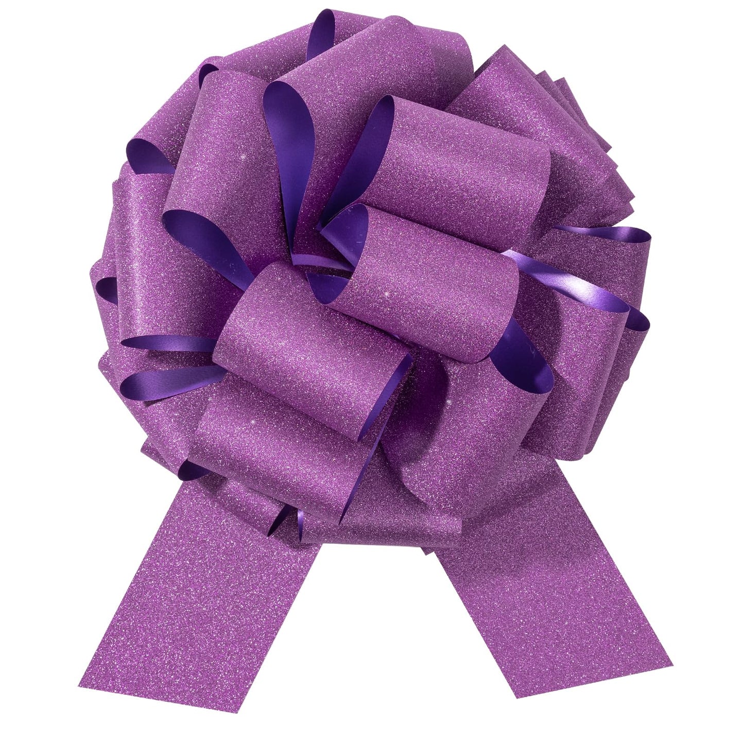 LeZakaa 12" Purple Gift Bow - Giant Glitter Pull Bow Car Bow Giant Big Pull Bow for Large Gift Decoration Birthday Bows Wedding Bow Holiday Bow Christmas Bow (1 Pack)