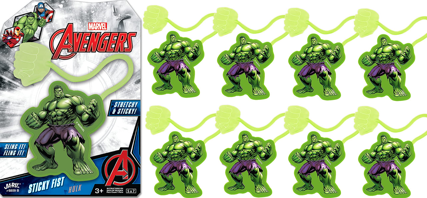 Green Superhero Sticky Hands Stretchy Toy Party Favours – 8 Pack
