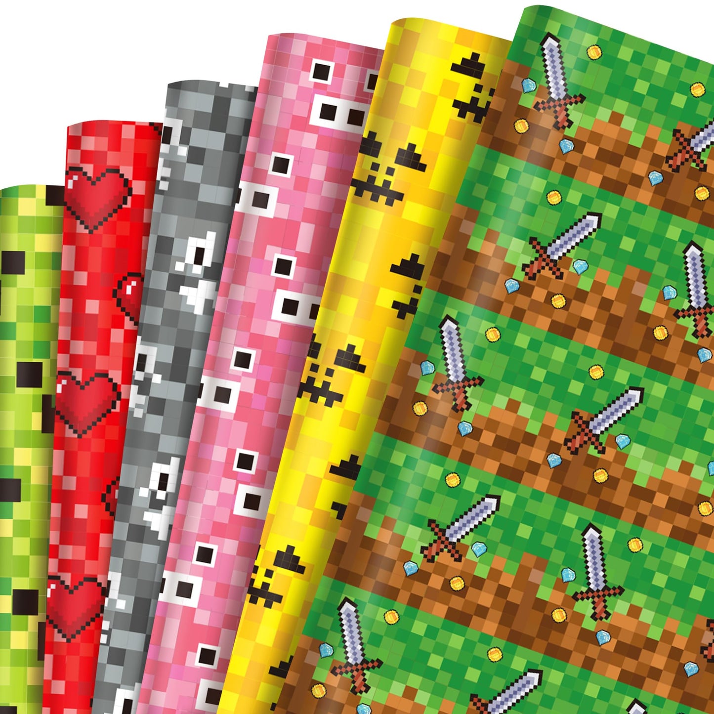 Minecraft Pixel Decorative Wrapping Paper