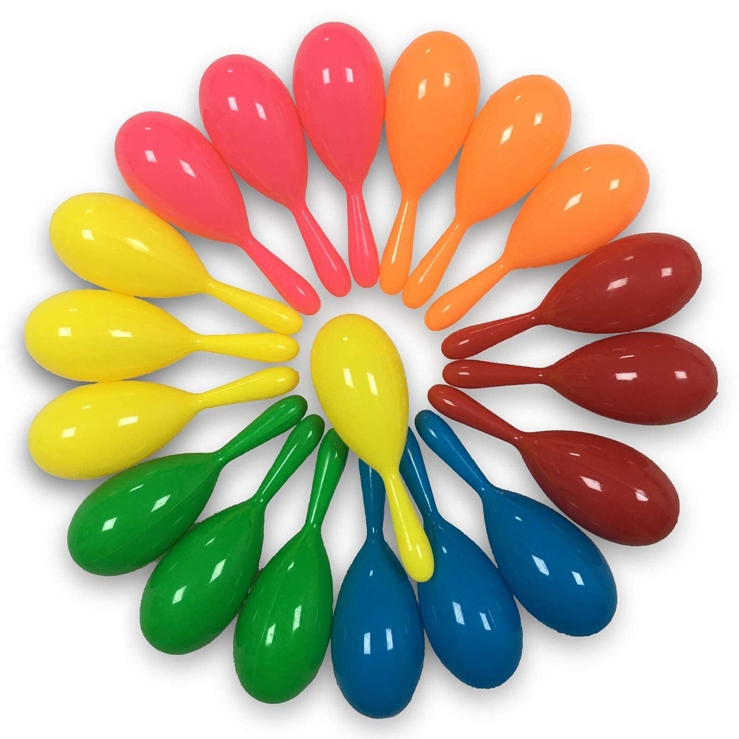 Rainbow Mini Maracas Mexican Party Favors