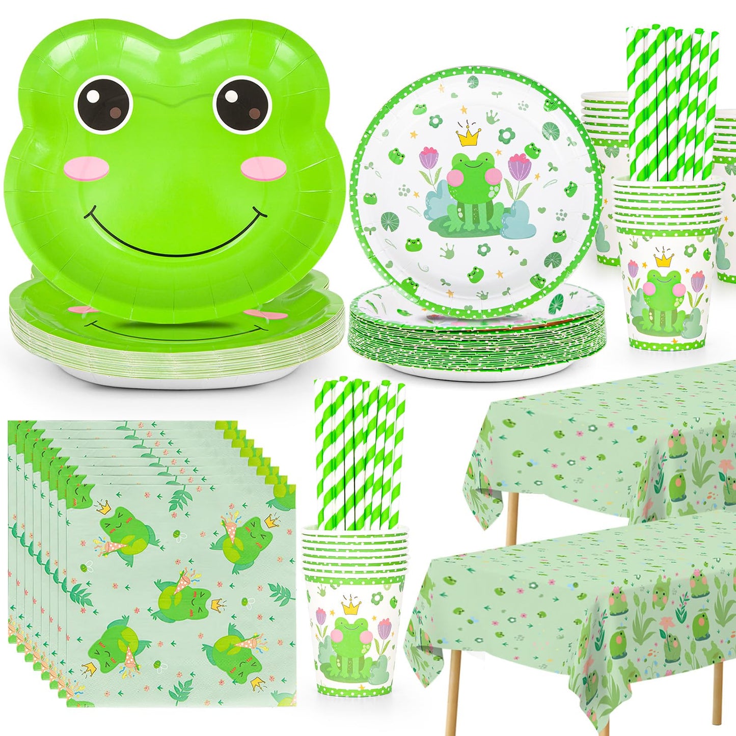 Frog Birthday Party Disposable Tableware Set - 20 ct