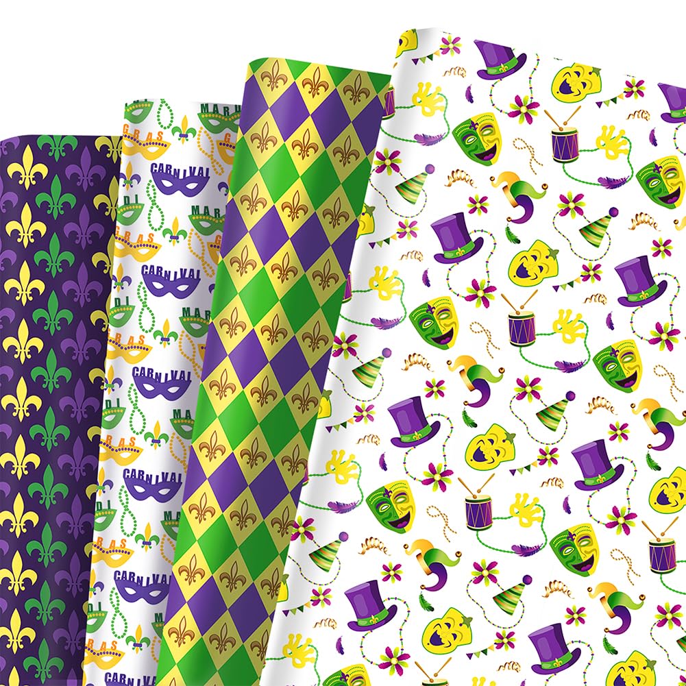 Mardi Gras Masquerade Party Wrapping Paper