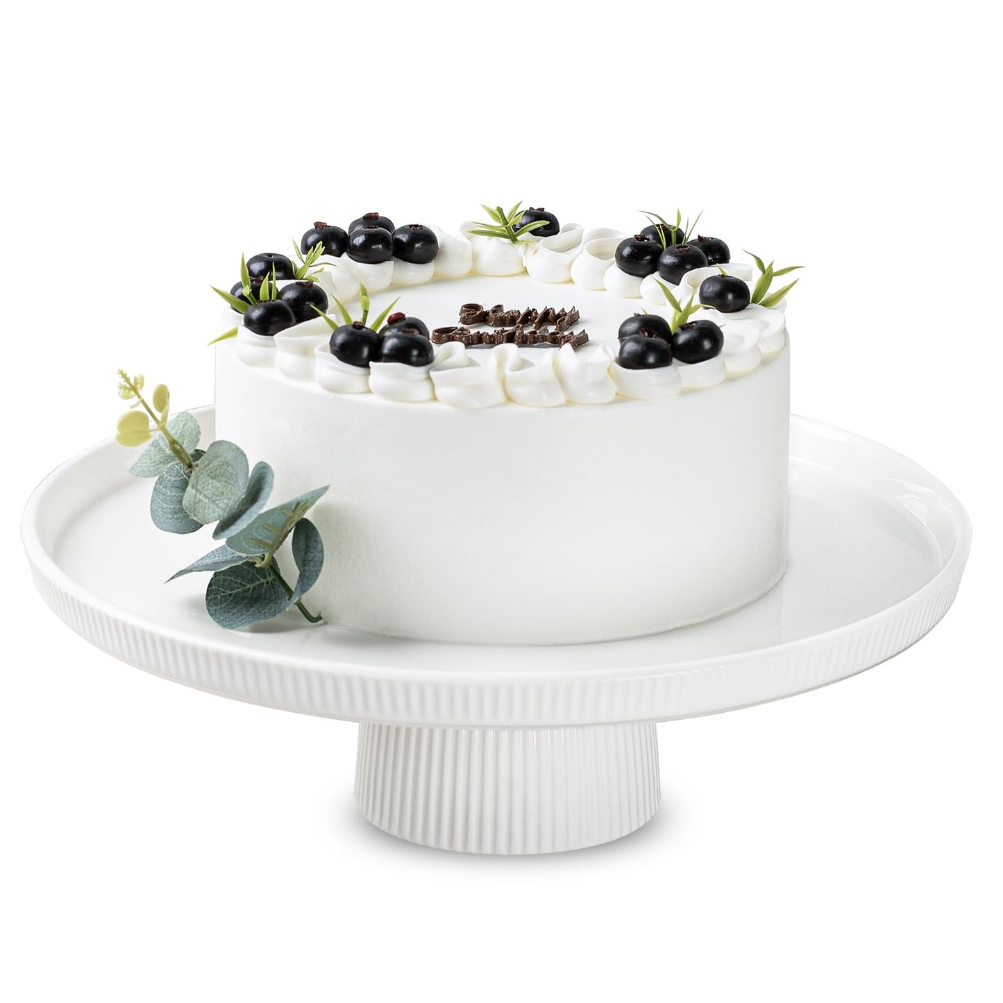 White Ceramic Cake Stand – 13 Inch