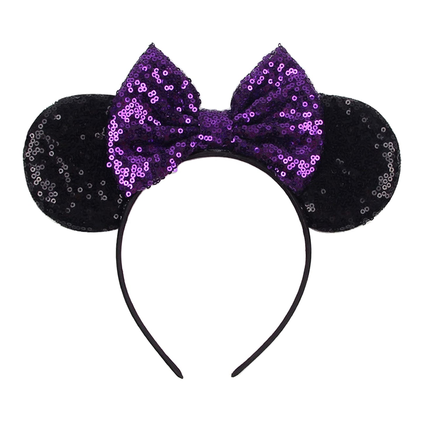 Glitter Shiny Bow Mouse Ear Headband for Women & Girls
