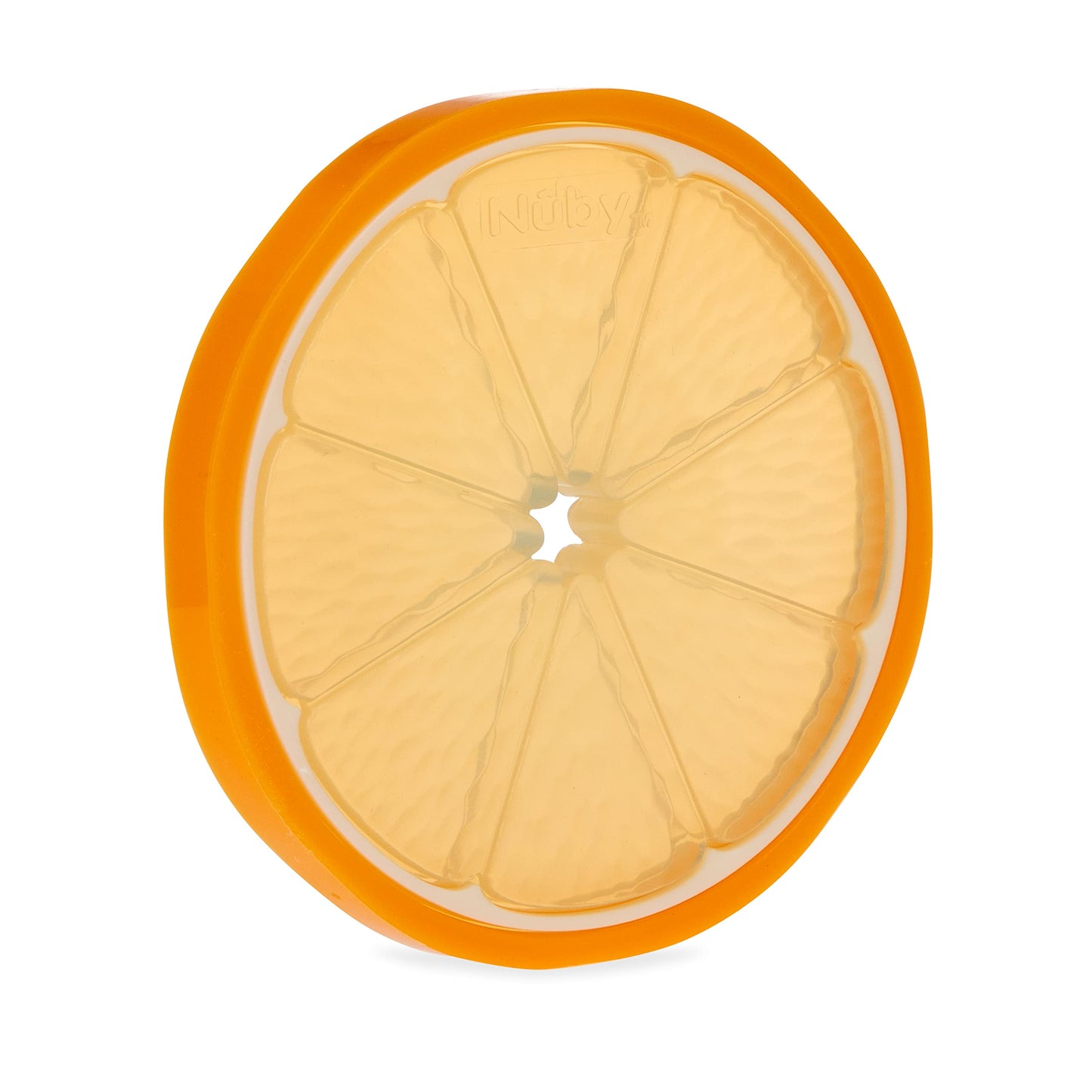 Nuby 100% Silicone Fruit Teether Orange 3M+