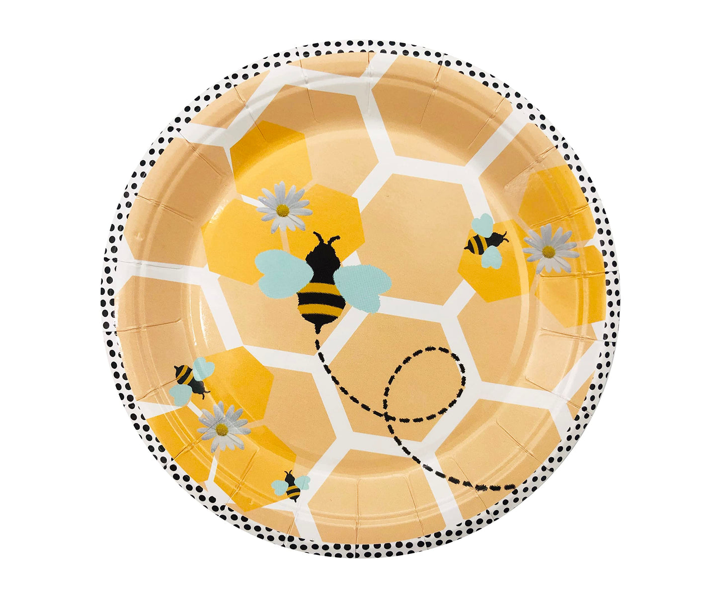 Bumble Bee Paper Dessert Plates 7 Inch – 50 Pack
