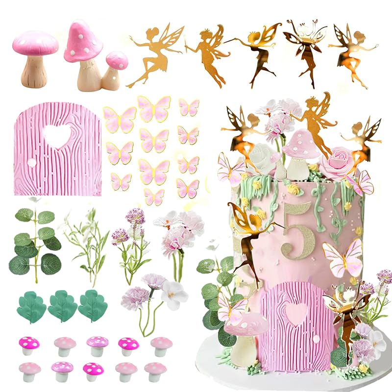 Fairy Garden Cake Topper – Pink Fairy Door