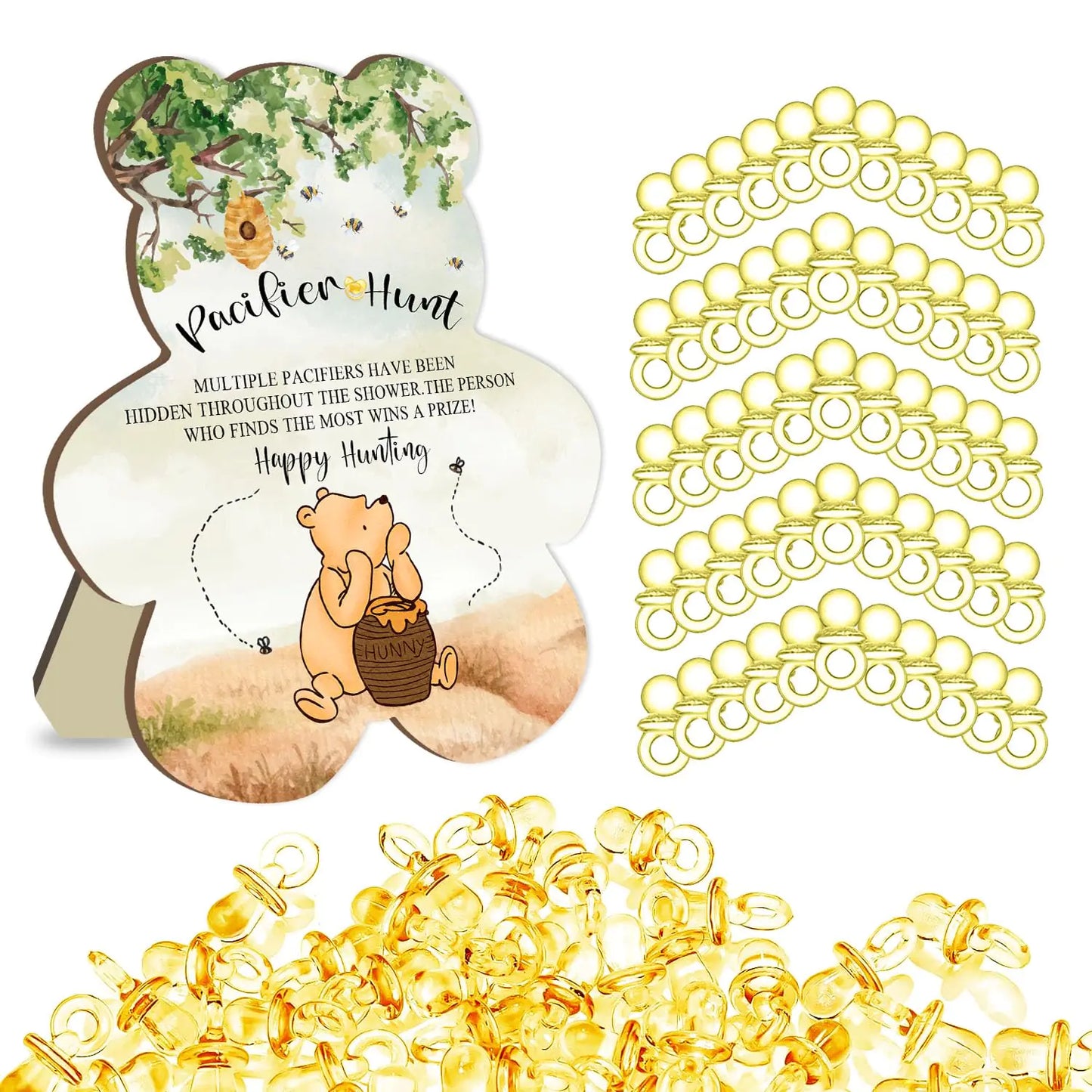 Winnie Inspired Yellow Pacifier Hunt Game