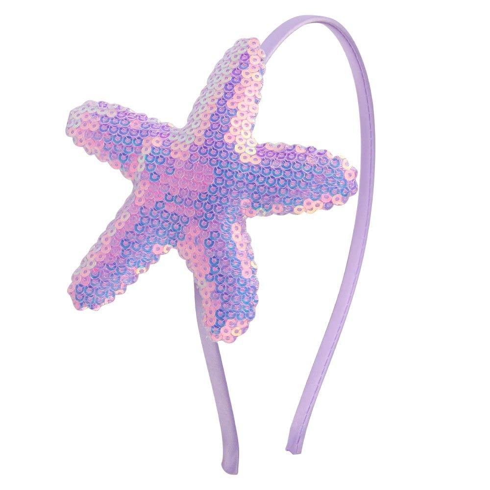 Light Purple Glitter Sequin Starfish Party Headband