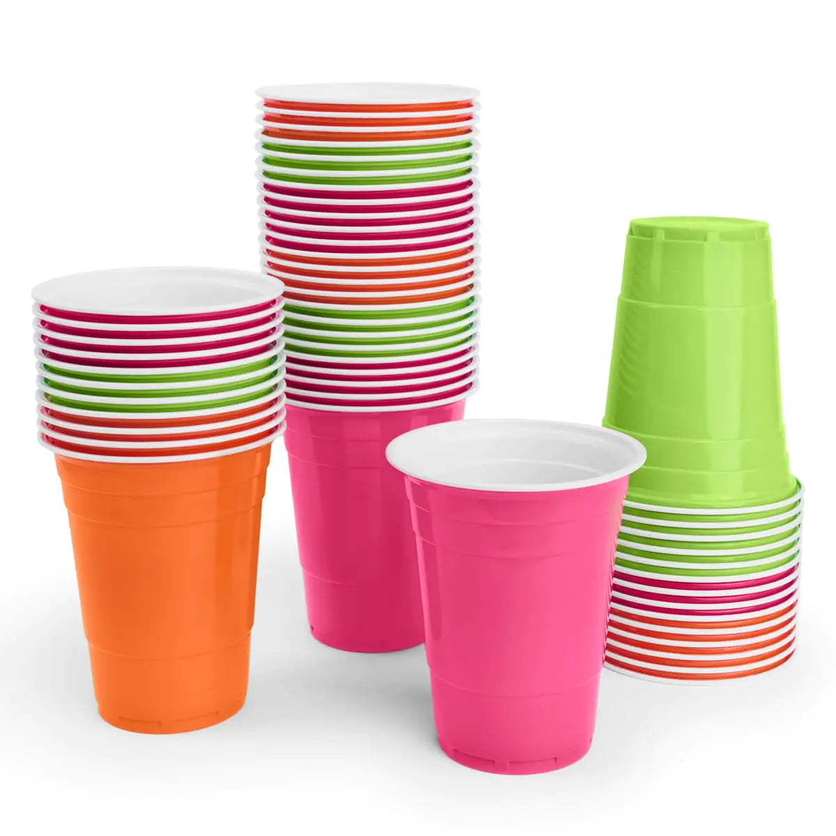 Final Fiesta Neon Plastic Cups