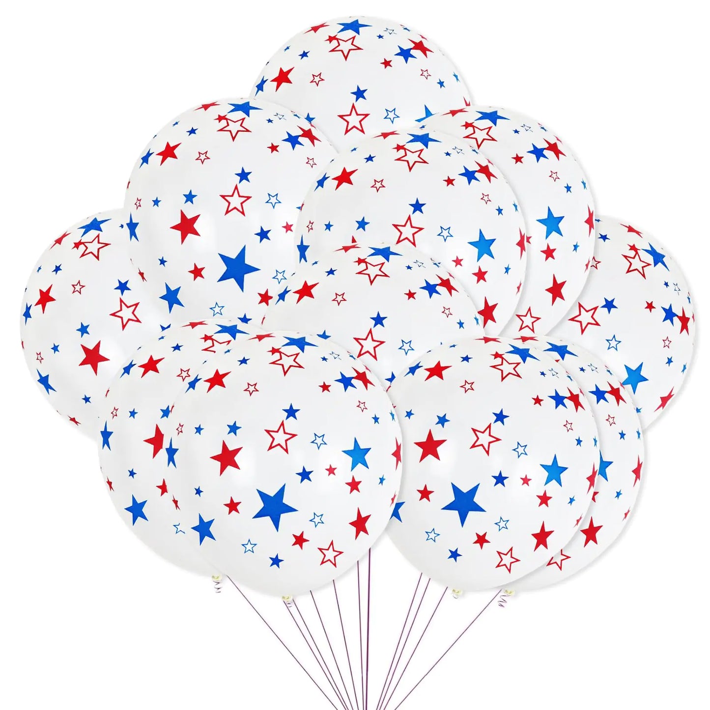 Patriotic Star Print Balloon Pack