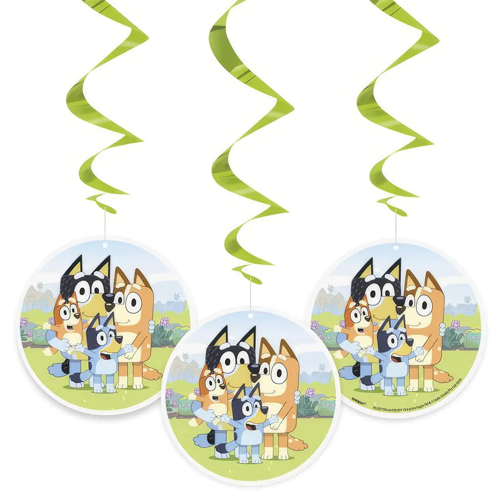 3-Pack Bluey Hanging Swirl Decorations
