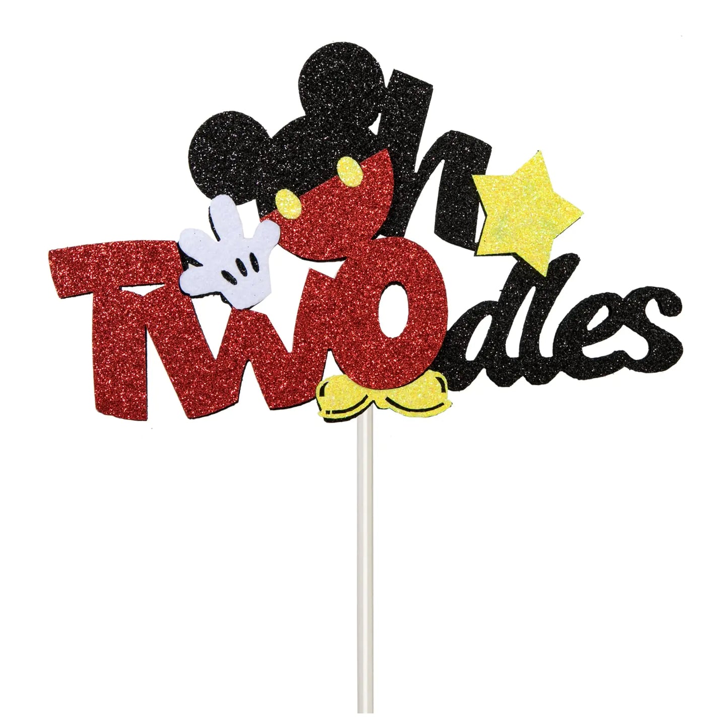 Oh Twodles Classic Mouse Character 2nd Birthday Cake Topper