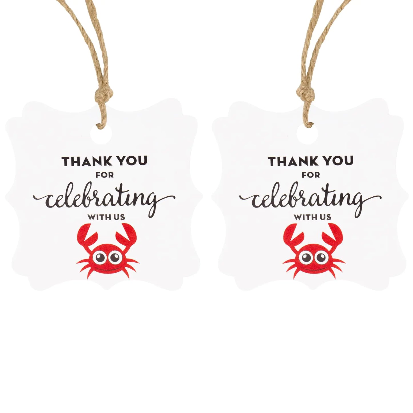 Cute Crab Thank You Gift Tags