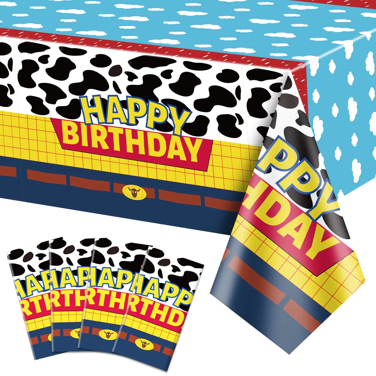 Toy Story Cow Print Tablecloth Set