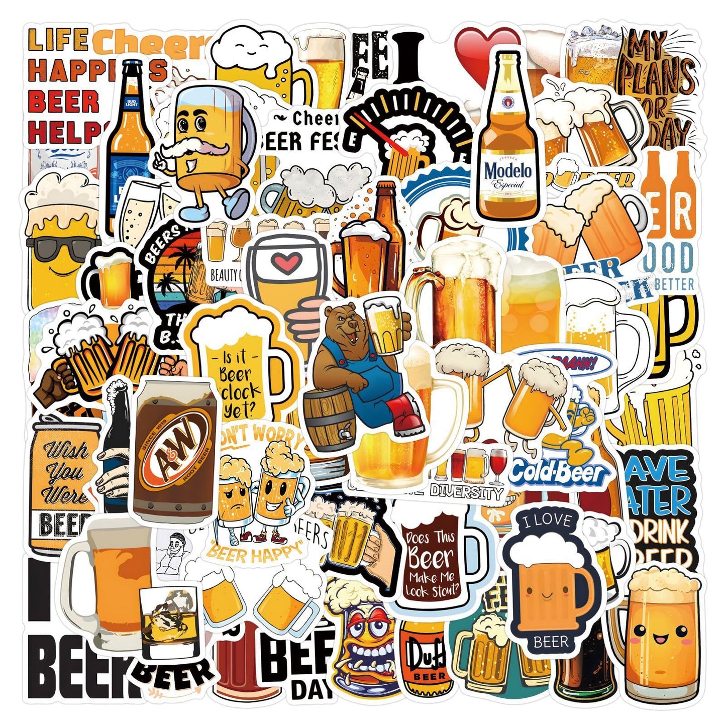 Funny Beer Stickers for Adults – 110 Pack