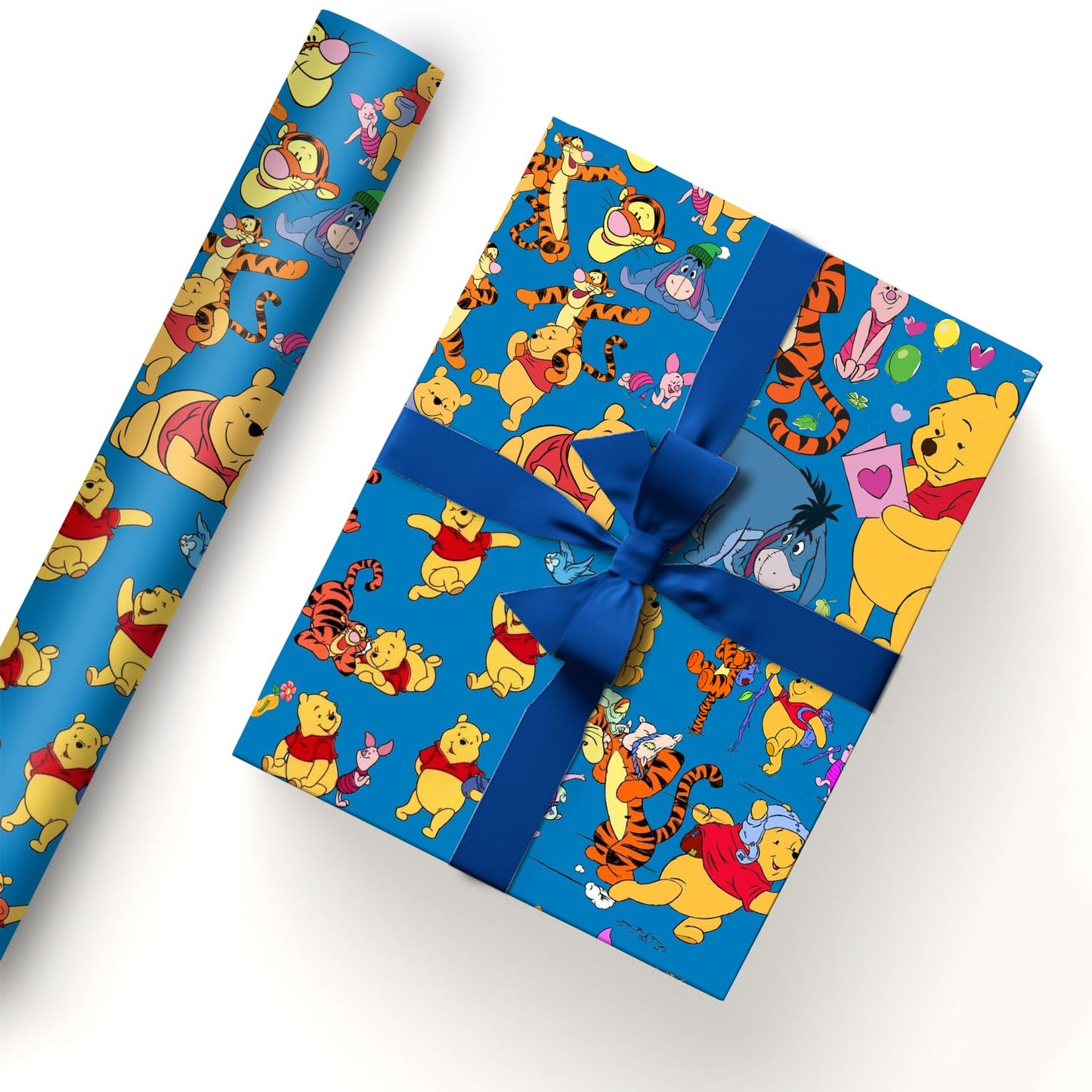 Blue Friends Kids Kraft Paper Gift Wrapping Sheets – 5 Pack