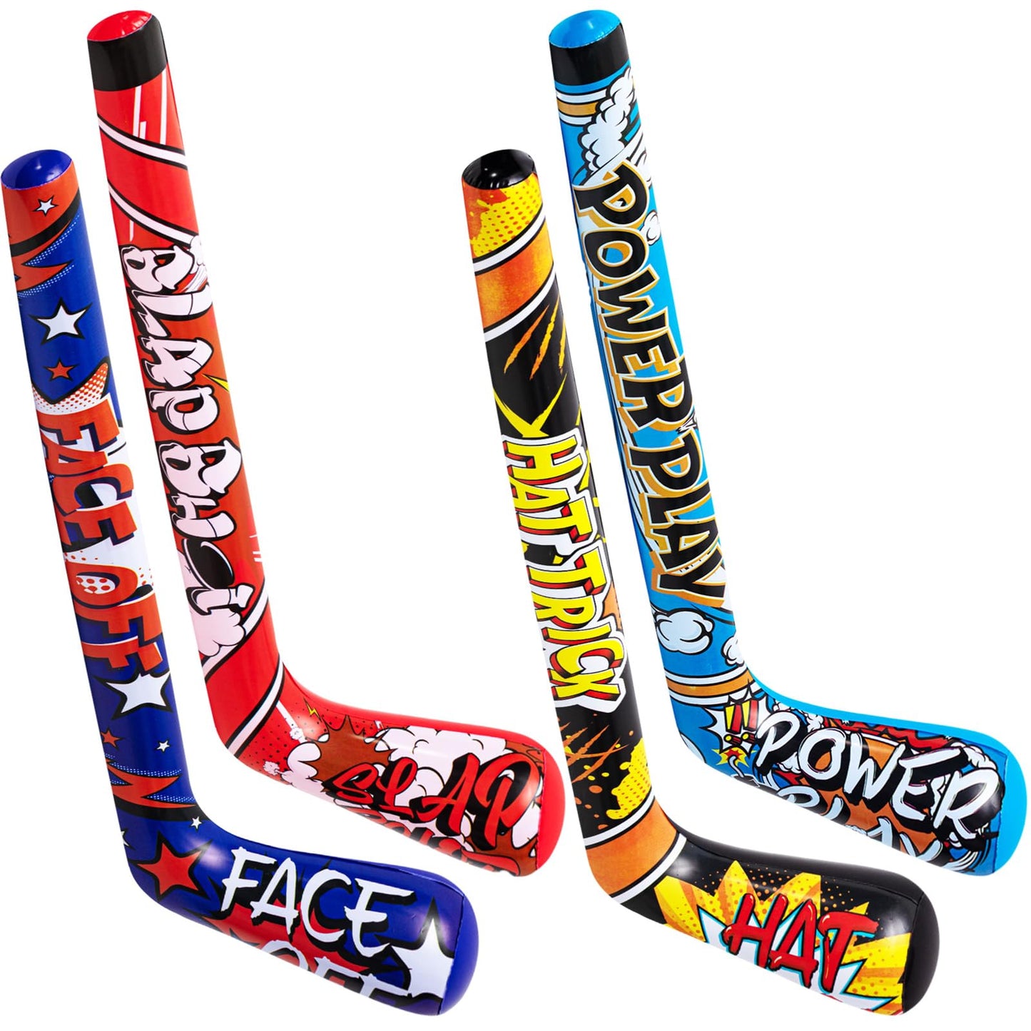 Inflatable Hockey Sticks Party Favours – 12 Pack, 32 Inch
