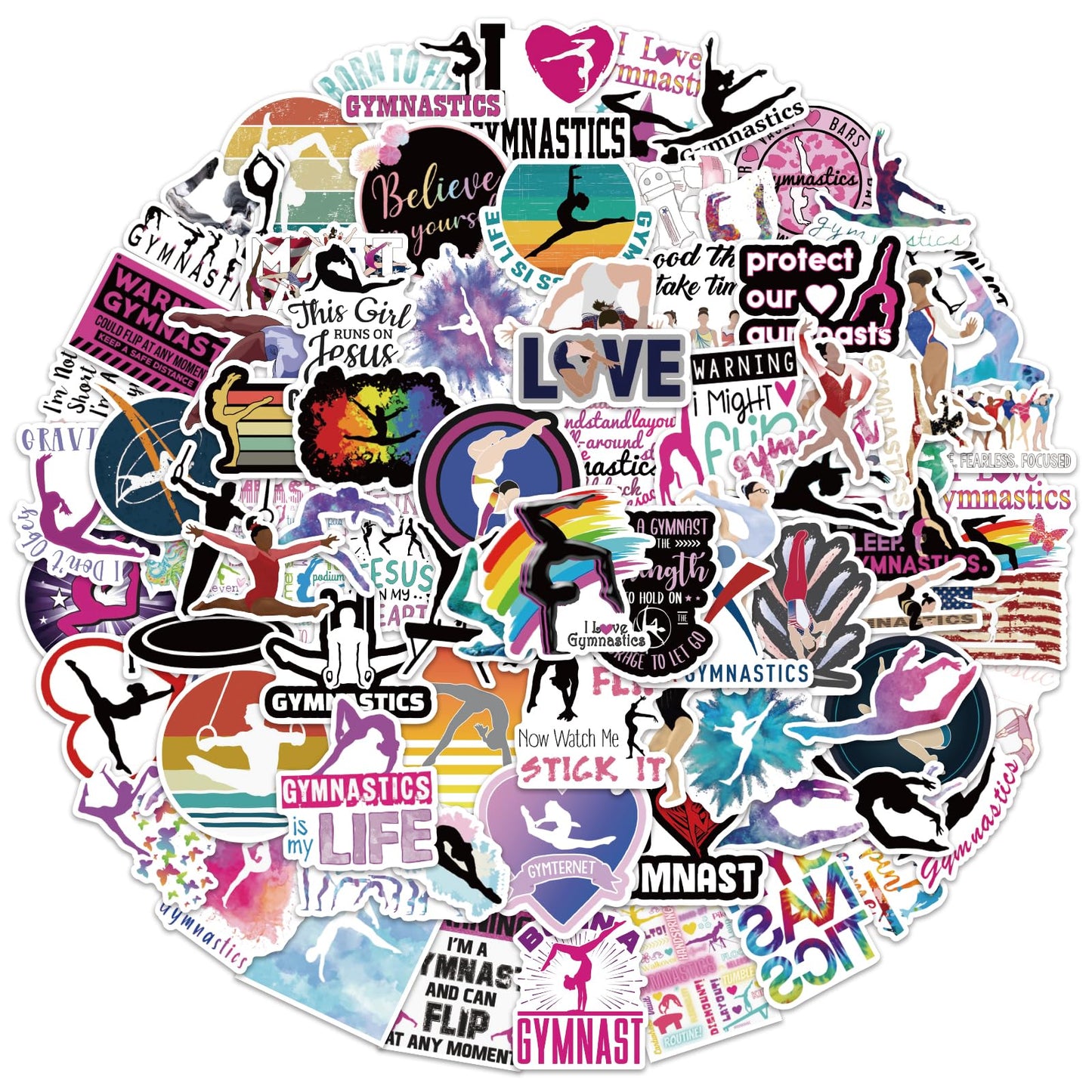 Gymnastics Stickers – 100 Pack