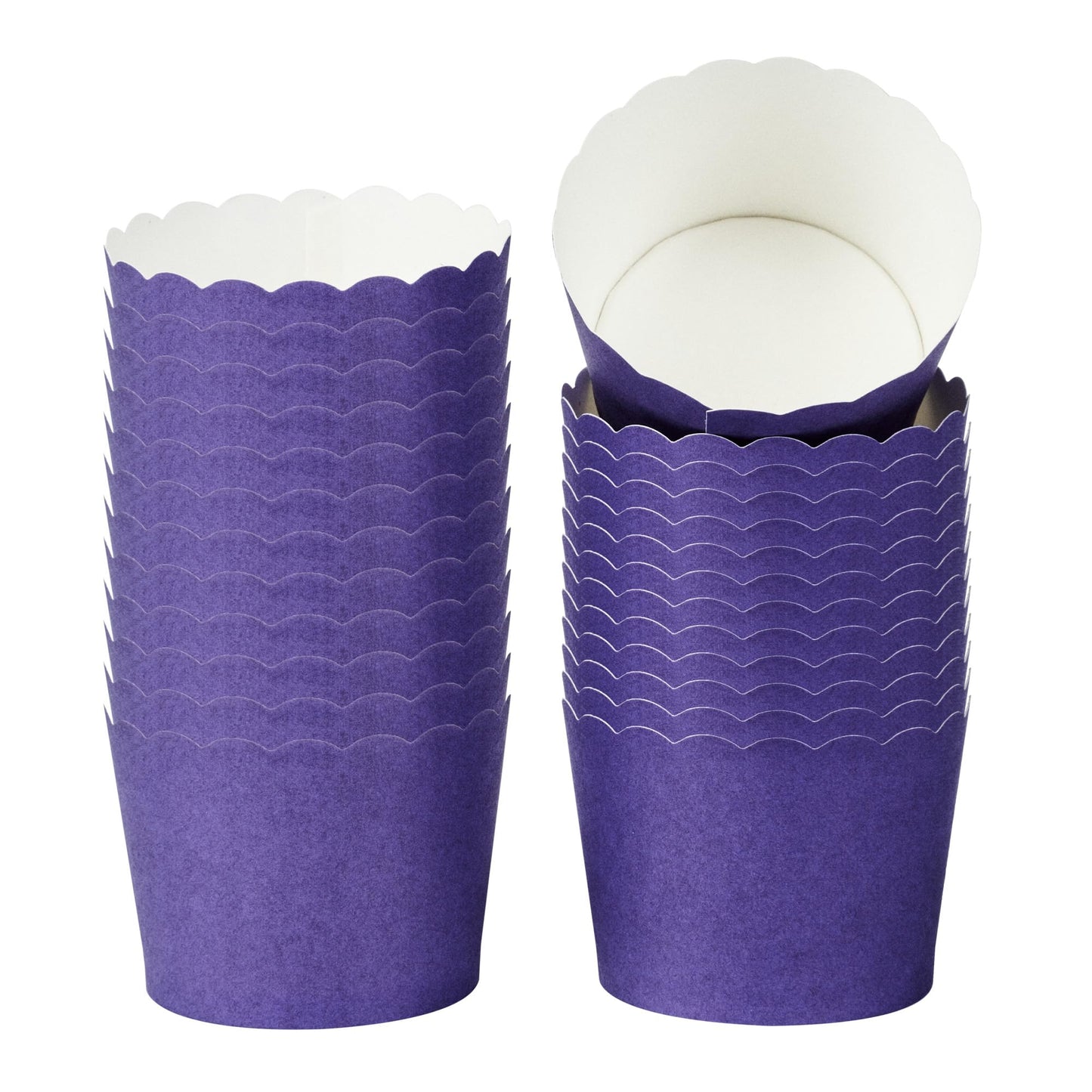 Purple Scalloped Cupcake Wrappers - 200 ct