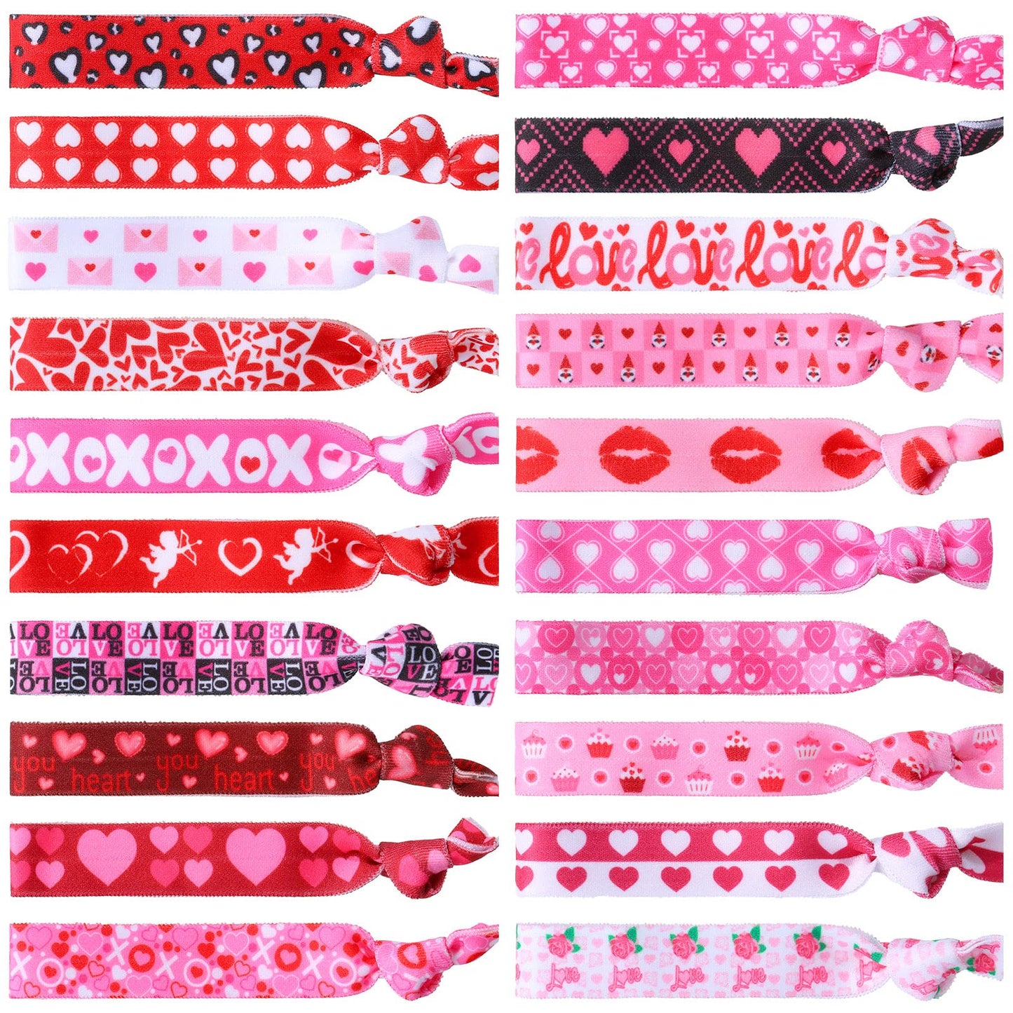 Valentine’s Day Ribbon Hair Ties