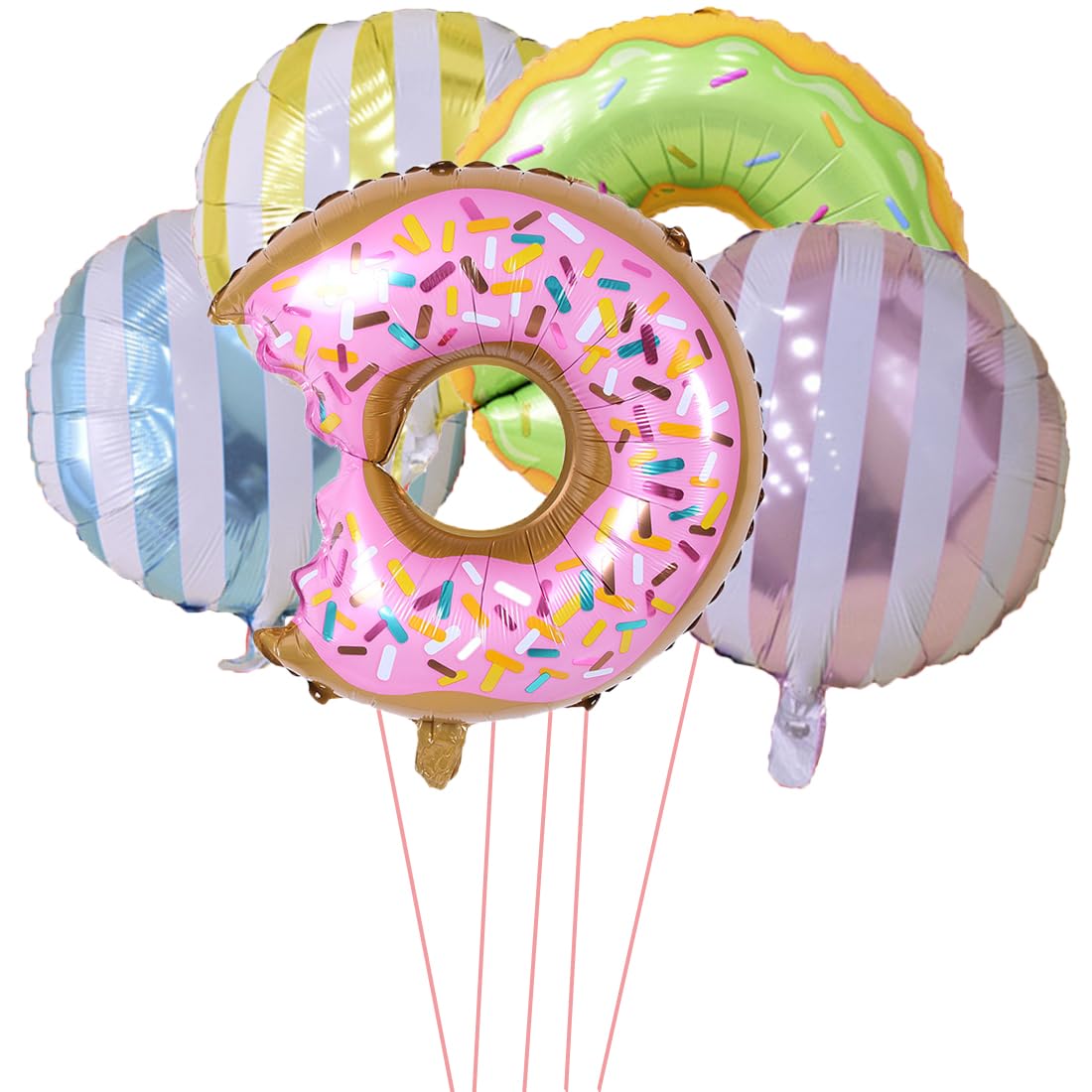 Giant Donut & Candy Foil Party Balloons – 6 Pack