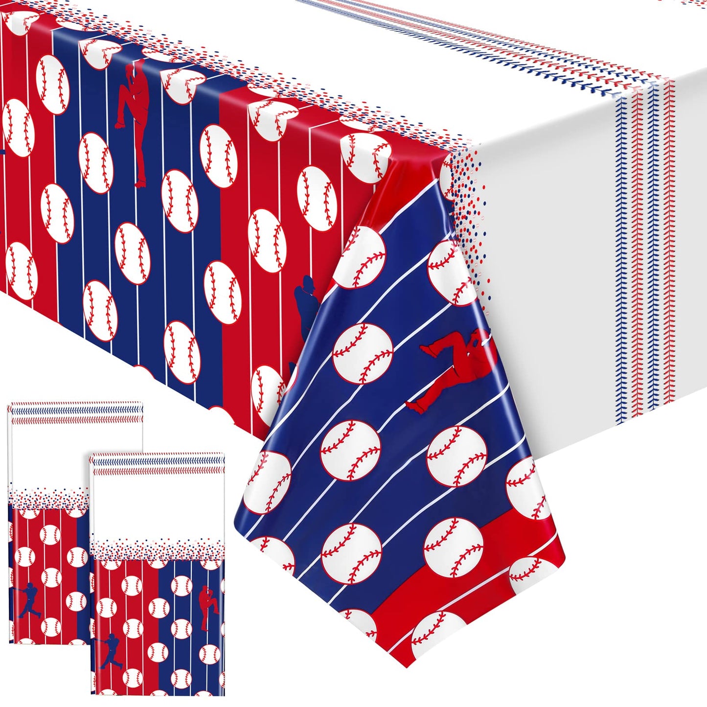 Baseball Sports Plastic Tablecloth – 2 Pack