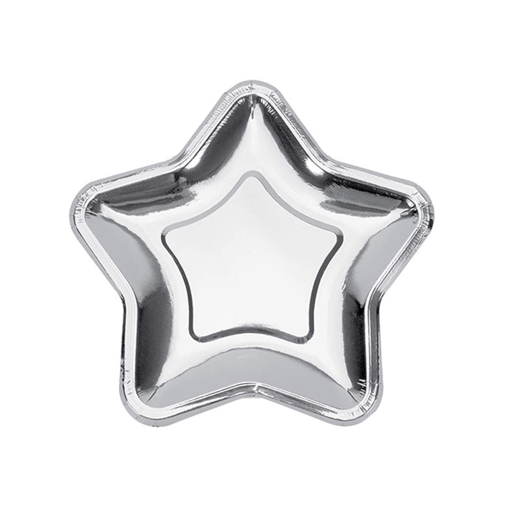 Silver Star Paper Plates 7 Inch - 20 ct