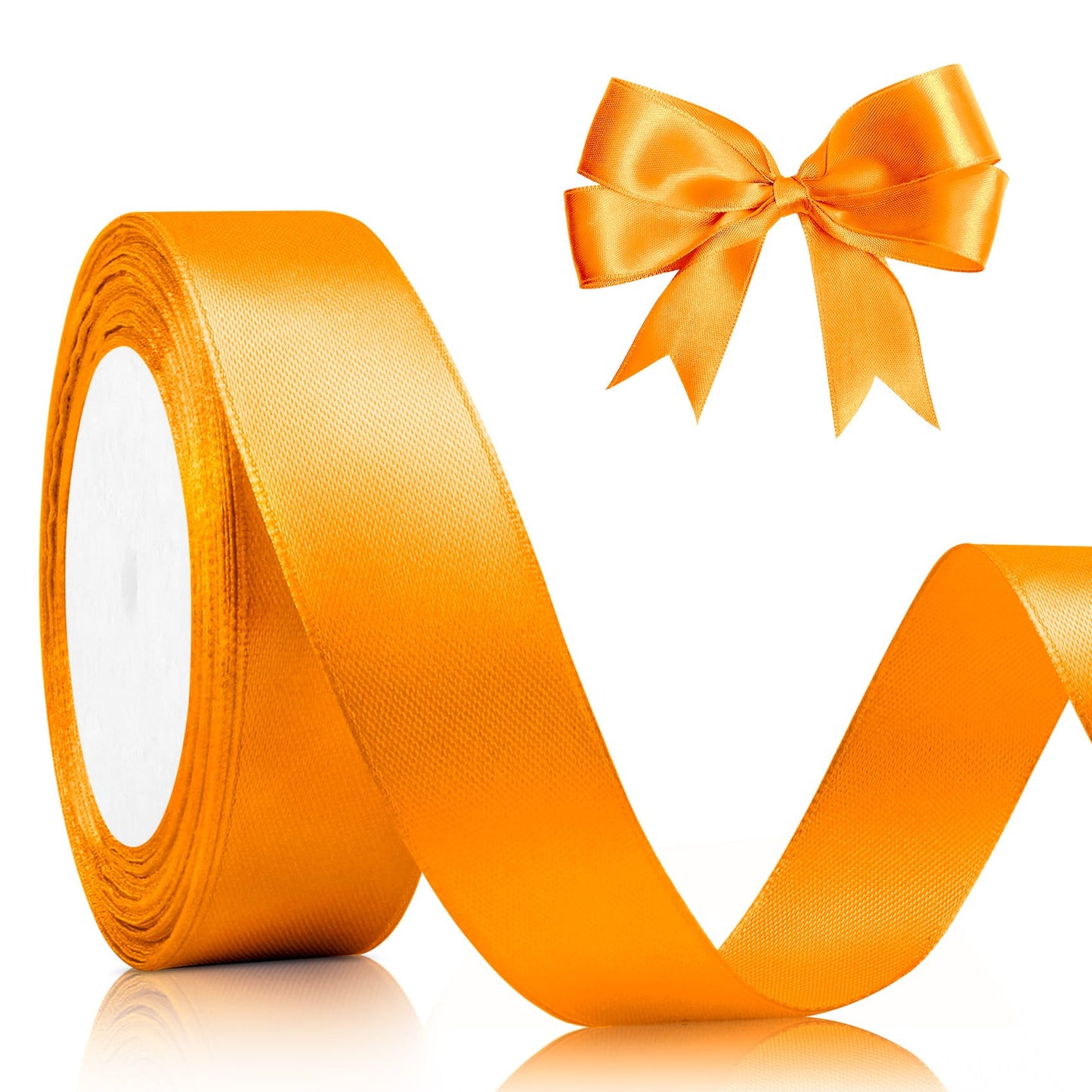 Orange Satin Craft Ribbon - 25 Yards