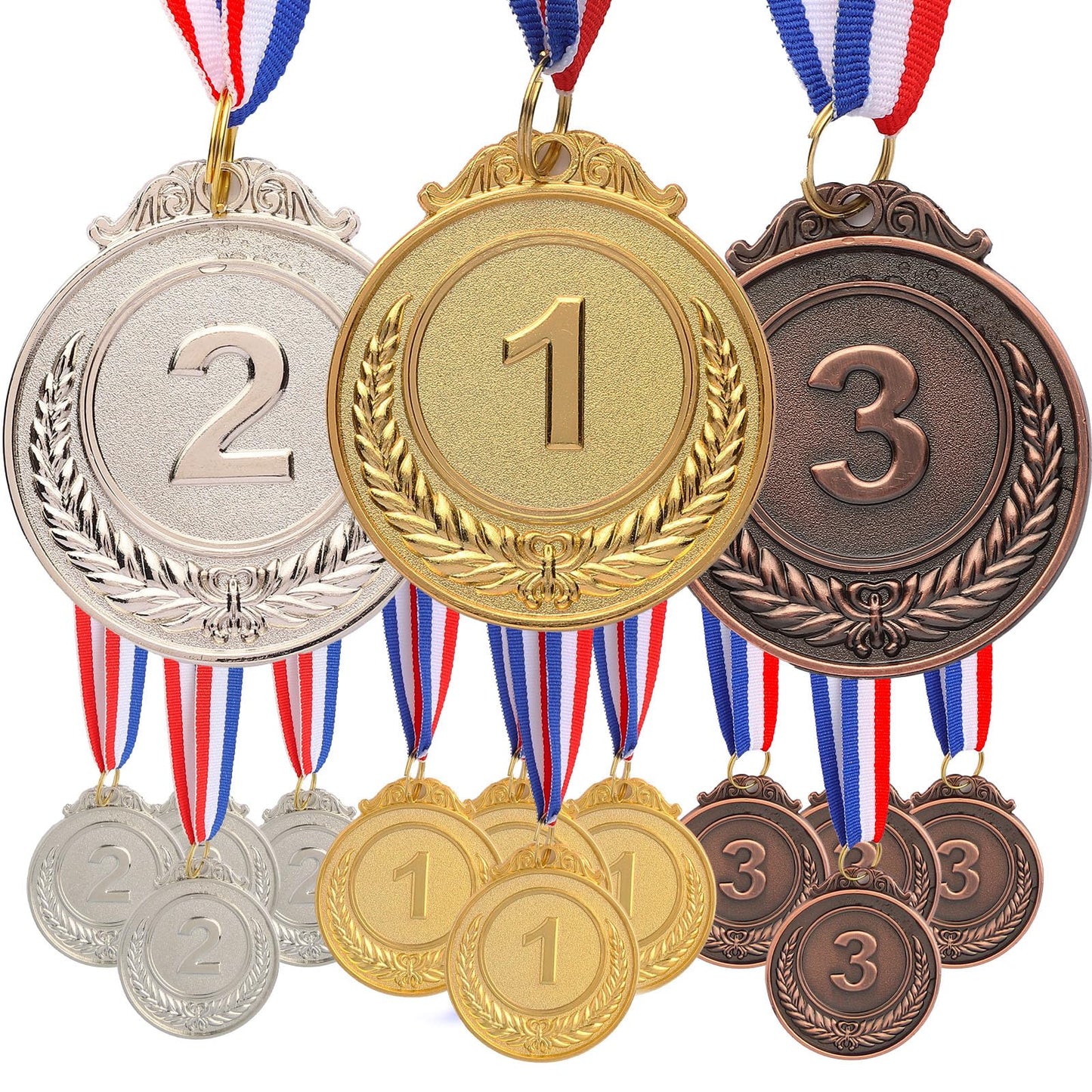 EHENOY 12 Pieces Medals for Awards Winner Medals Gold Prizes for Sports Competitions Party Classroom Spelling Bees Olympic Style 2 Inches