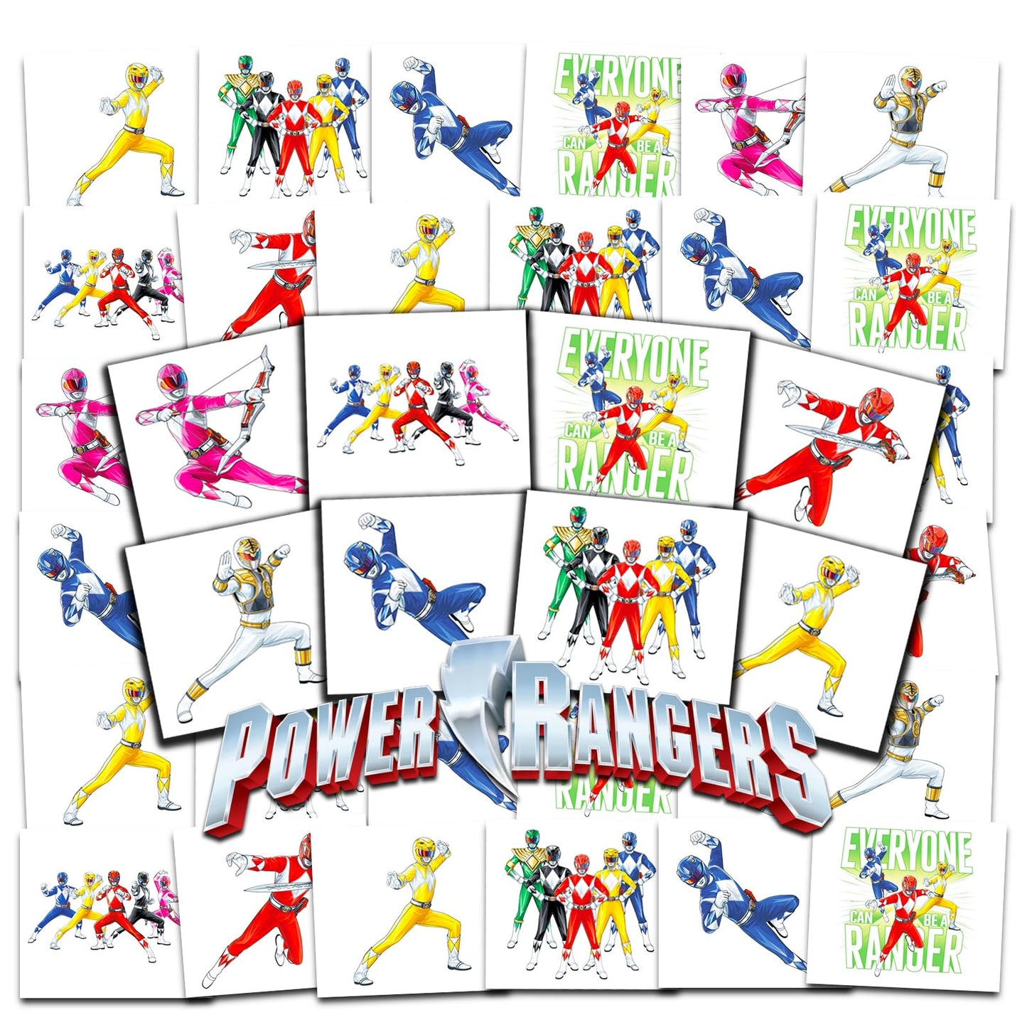 Power Rangers Temporary Tattoos Party Favours – 70+ Pack