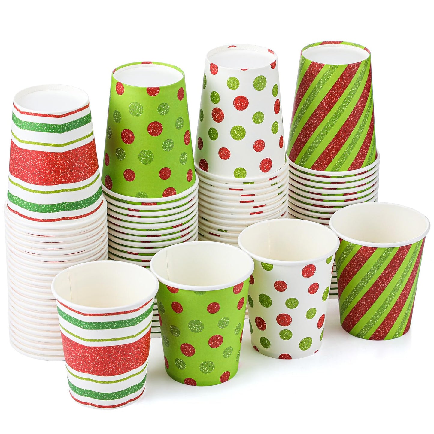 Christmas Disposable Paper Party Cups 9oz – 100 Pack