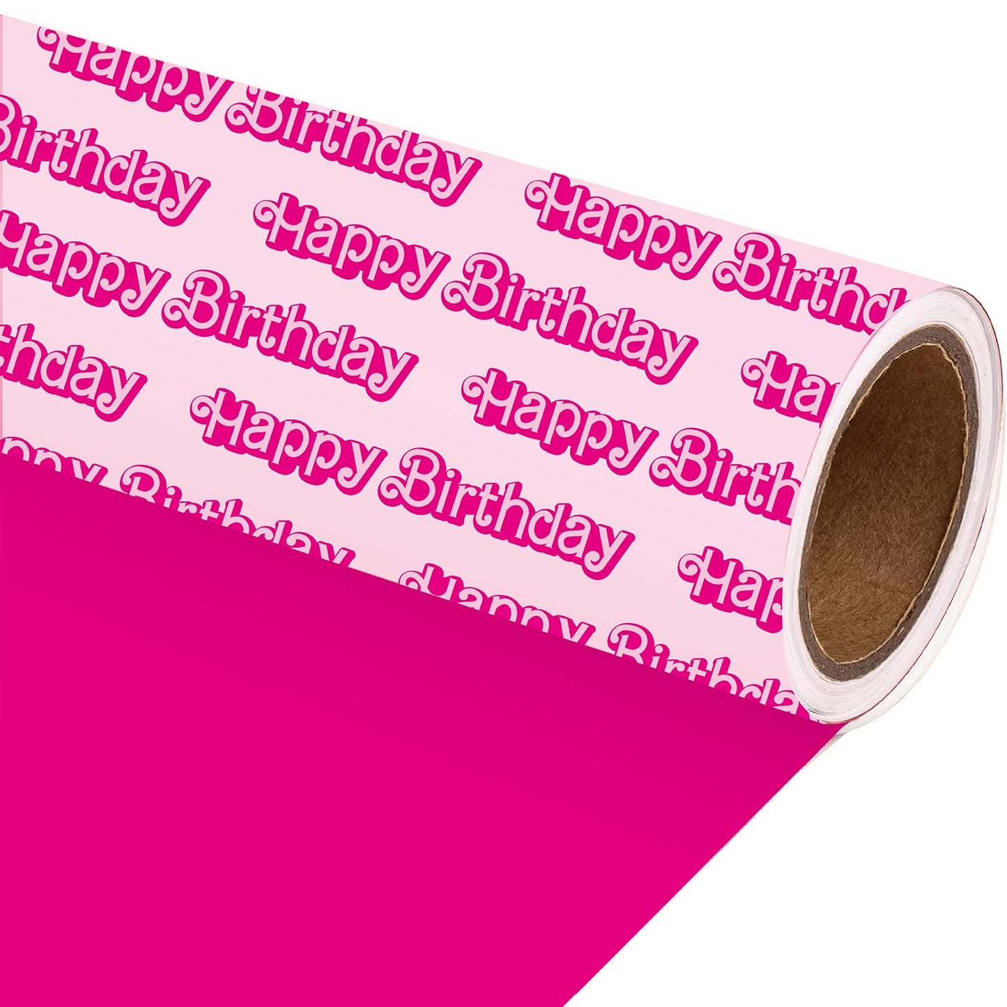 Pink Fashion Doll Birthday Wrapping Paper Mini Roll