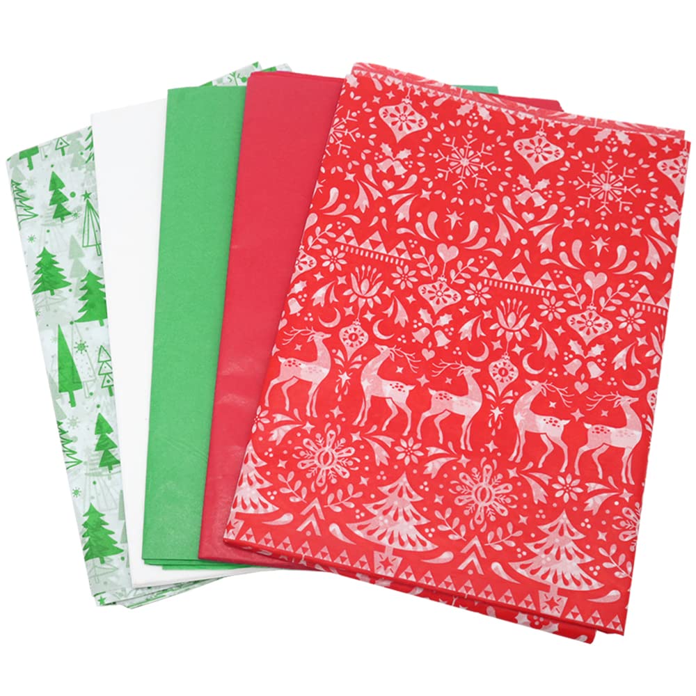 Christmas Tissue Paper for Gift Wrapping – 100 Sheets