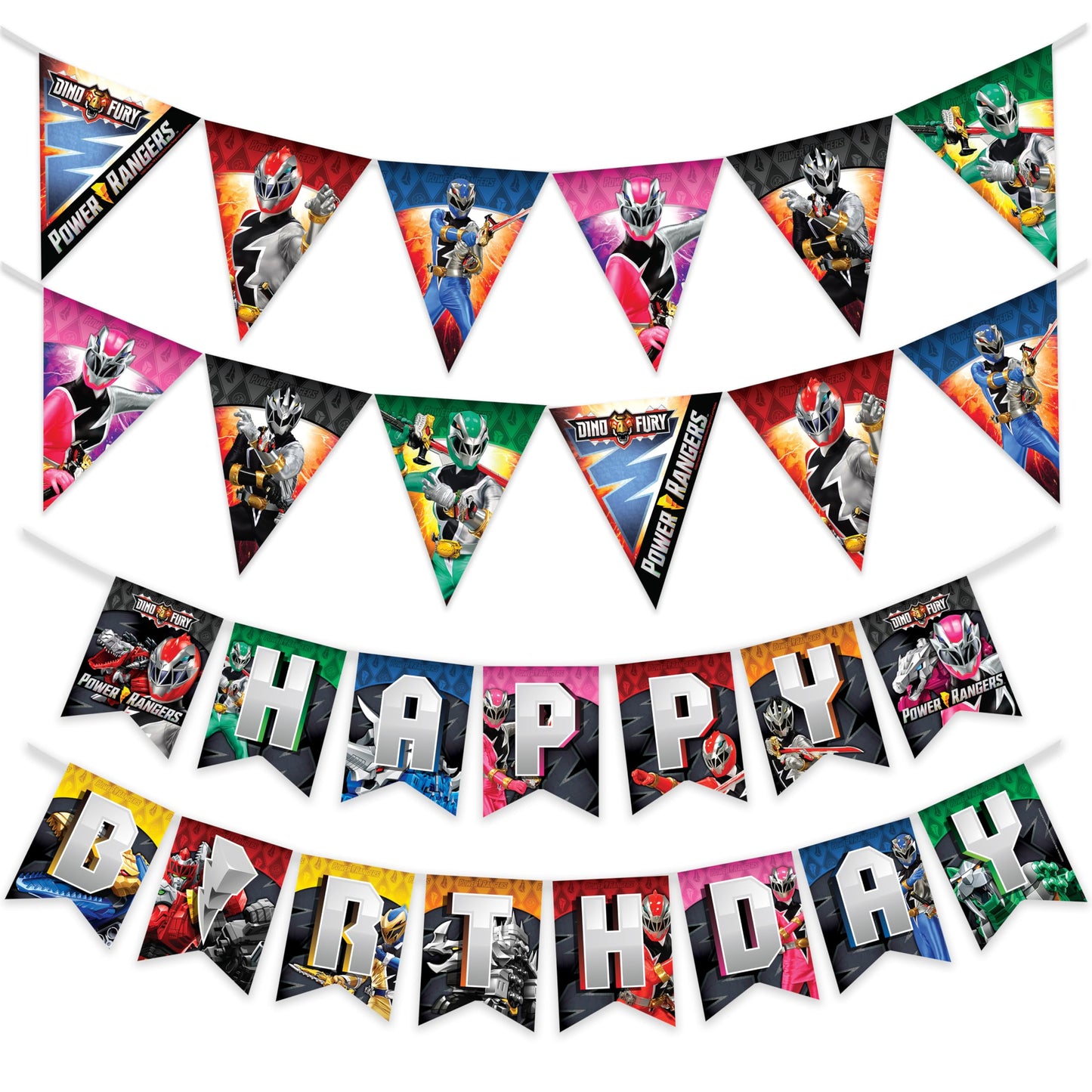 Power Rangers Birthday Banner Set – 3 Piece