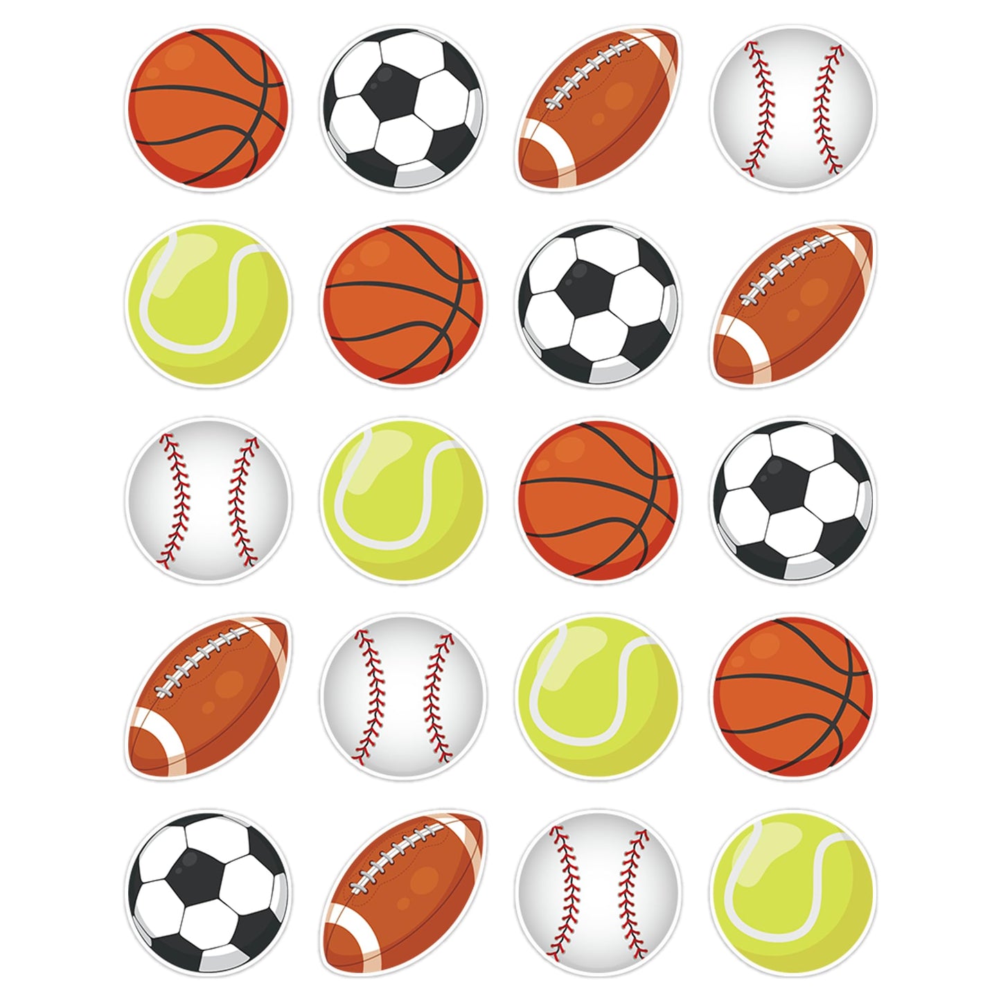 Sports Ball Stickers - 600 ct