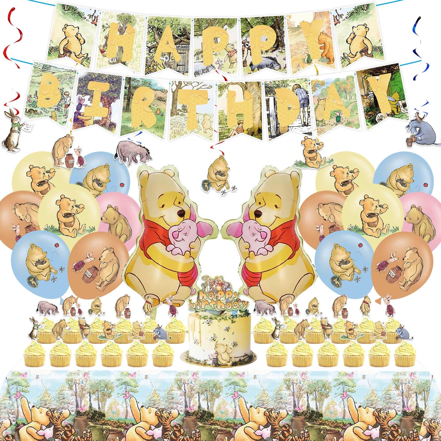 Honey Bear Character Birthday Party Decorations Set