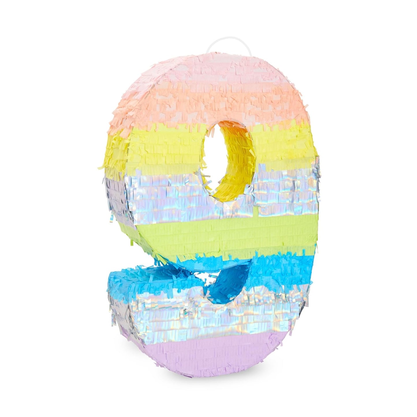 Rainbow Pastel Number 9 Piñata – 9th Birthday